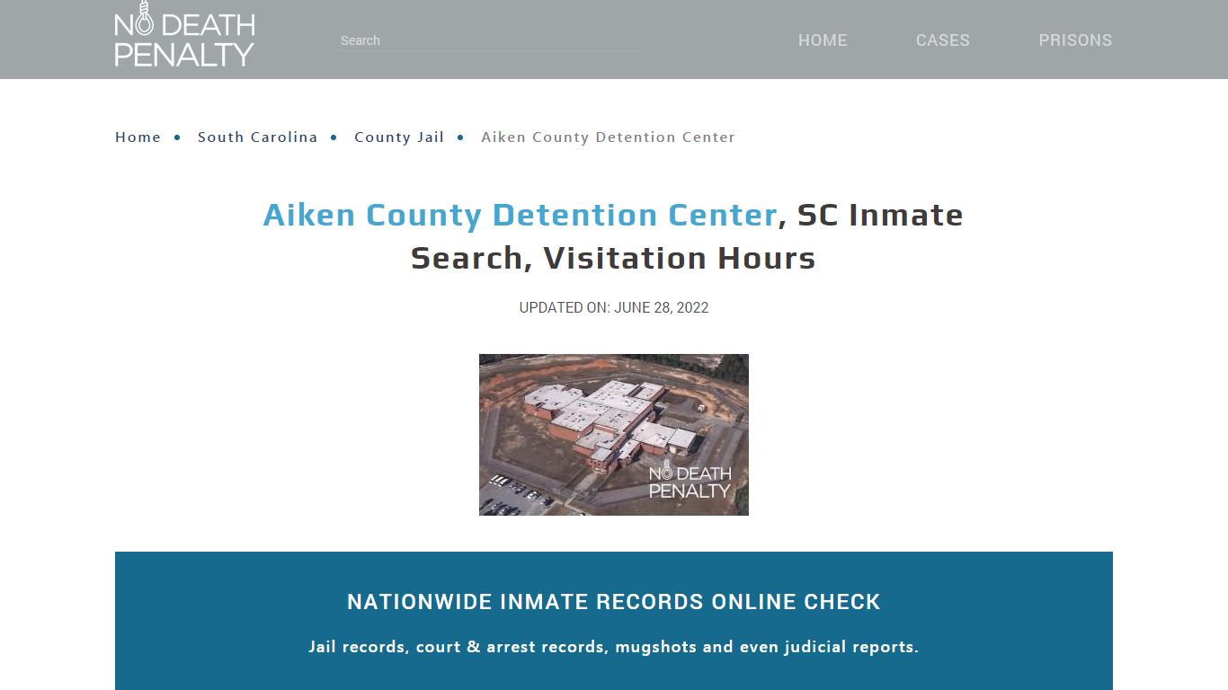 Aiken County Detention Center, SC Inmate Search ...